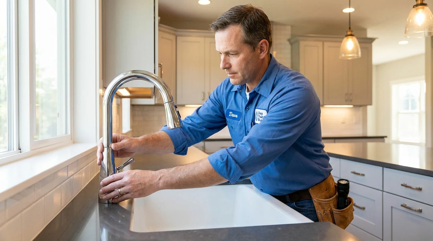 Kitchen faucet installation by Johns Plumbing LLC in Pontotoc